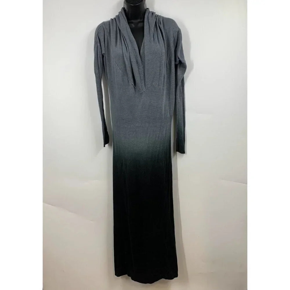 Nicholas K Women's Rev Reversible Ombre Sweater LINEN Dip Dye Dress Size S